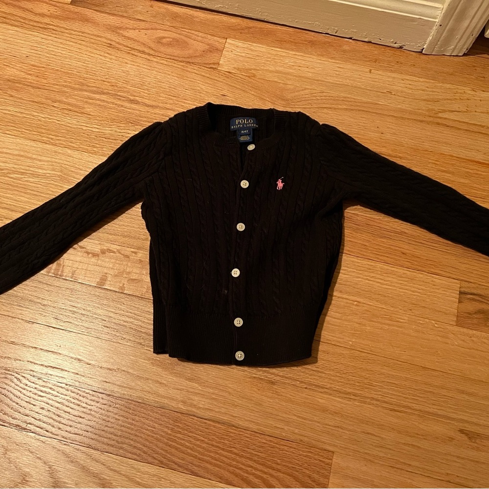 Ralph Lauren Black Cardigan 4T girls